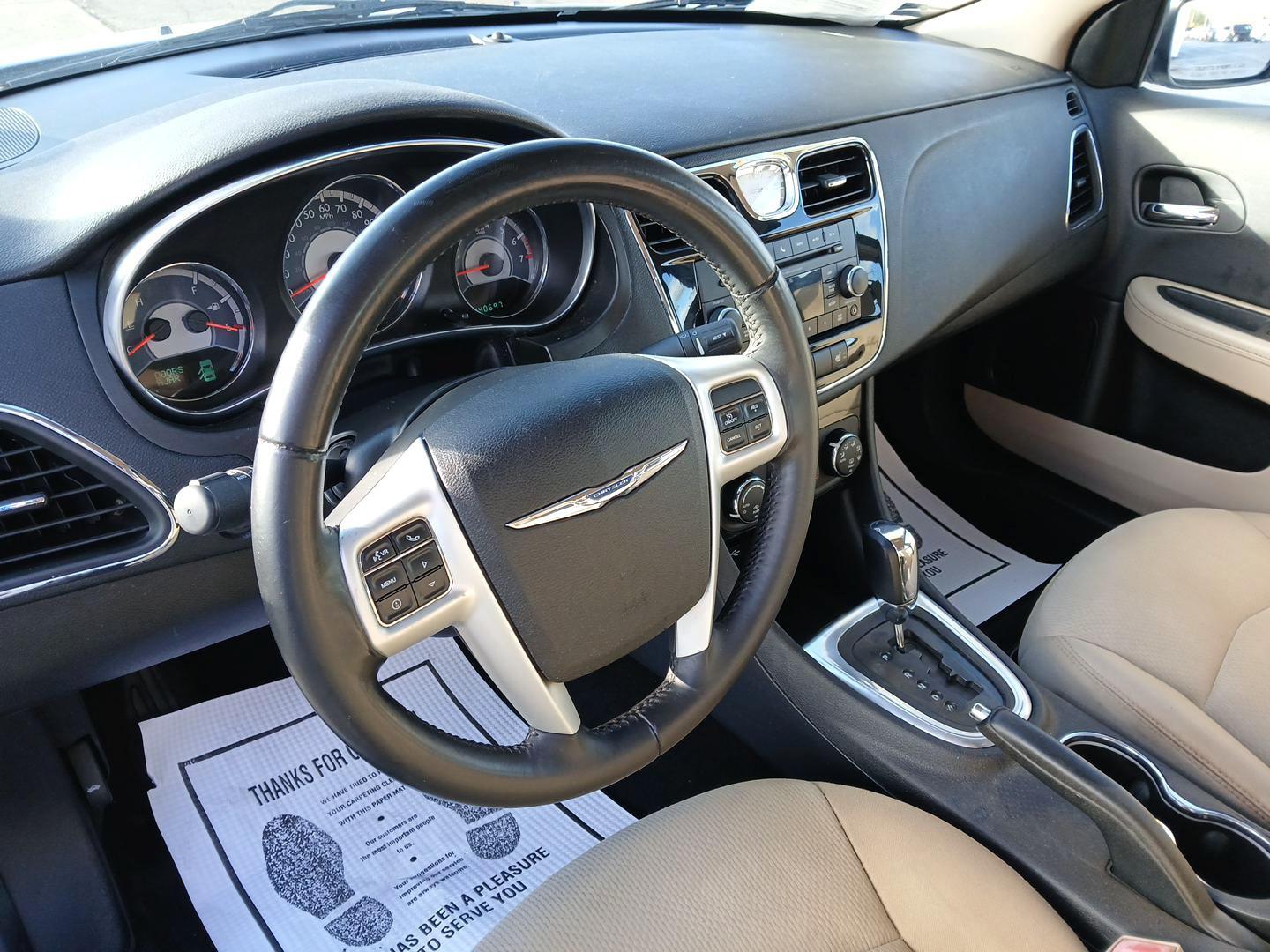 2013 Bright White Chrysler 200 Touring (1C3CCBBB9DN) with an 2.4L L4 DOHC 16V engine, 6-Speed Automatic transmission, located at 4508 South Dixie Dr, Moraine, OH, 45439, (937) 908-9800, 39.689976, -84.218452 - Photo#8