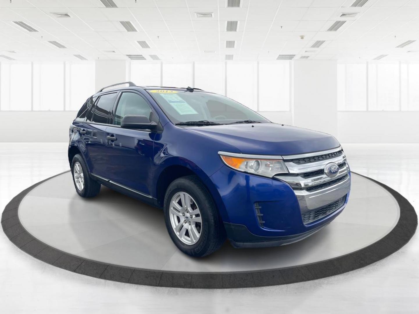 2013 Deep Impact Blue Metallic Ford Edge SE FWD (2FMDK3GC9DB) with an 3.5L V6 DOHC 24V engine, 6-Speed Automatic transmission, located at 880 E. National Road, Vandalia, OH, 45377, (937) 908-9800, 39.891918, -84.183594 - Photo#0