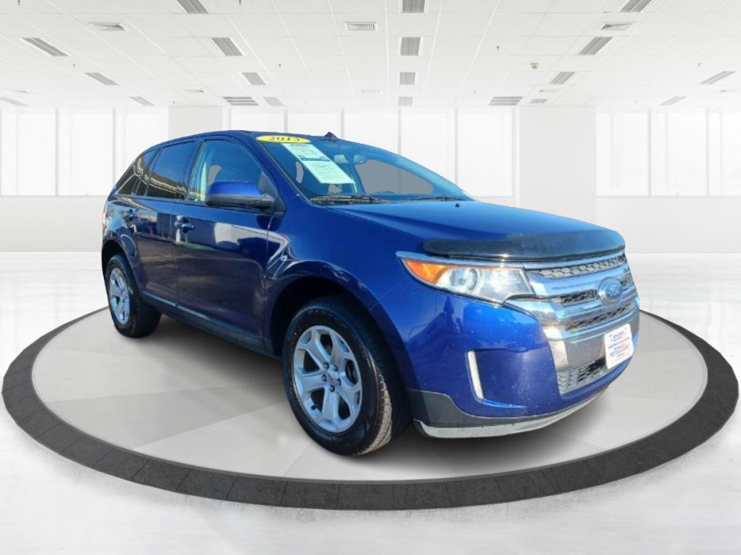 2013 Deep Impact Blue Metallic Ford Edge SEL AWD (2FMDK4JC4DB) with an 3.5L V6 DOHC 24V engine, 6-Speed Automatic transmission, located at 1230 East Main St, Xenia, OH, 45385, (937) 908-9800, 39.688026, -83.910172 - Photo#0