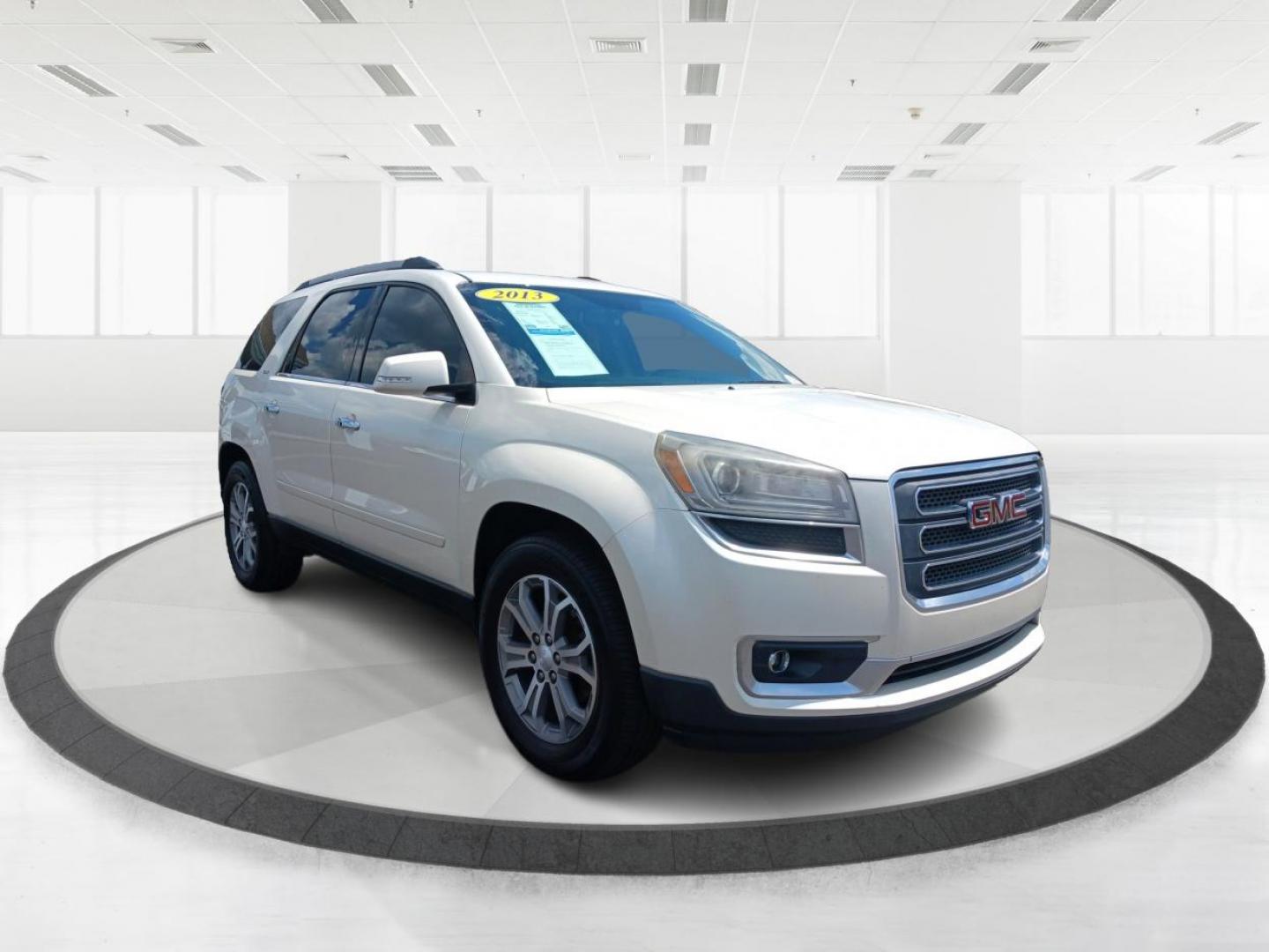 2013 Summit White GMC Acadia (1GKKRRKD5DJ) with an 3.6L V6 DOHC 24V engine, 6-Speed Automatic transmission, located at 880 E. National Road, Vandalia, OH, 45377, (937) 908-9800, 39.891918, -84.183594 - Photo#0