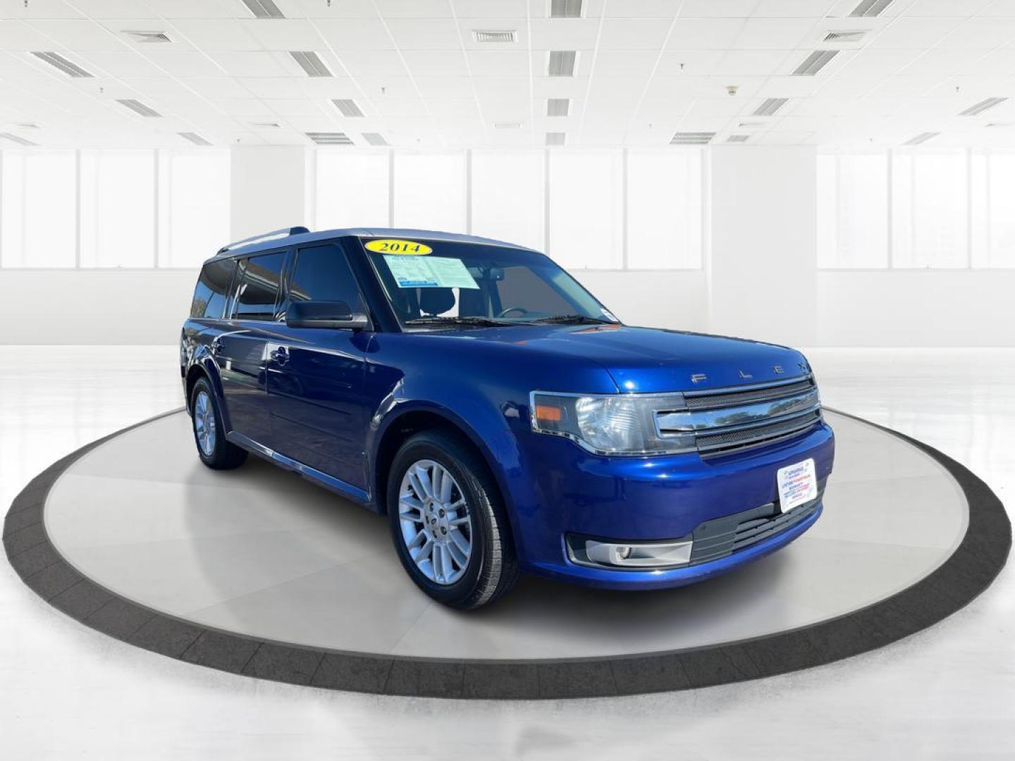 2014 Deep Impact Blue Metallic Ford Flex SEL AWD (2FMHK6C89EB) with an 3.5L V6 DOHC 24V engine, 6-Speed Automatic Overdrive transmission, located at 1099 N County Rd 25A , Troy, OH, 45373, (937) 908-9800, 40.057079, -84.212883 - Photo#0