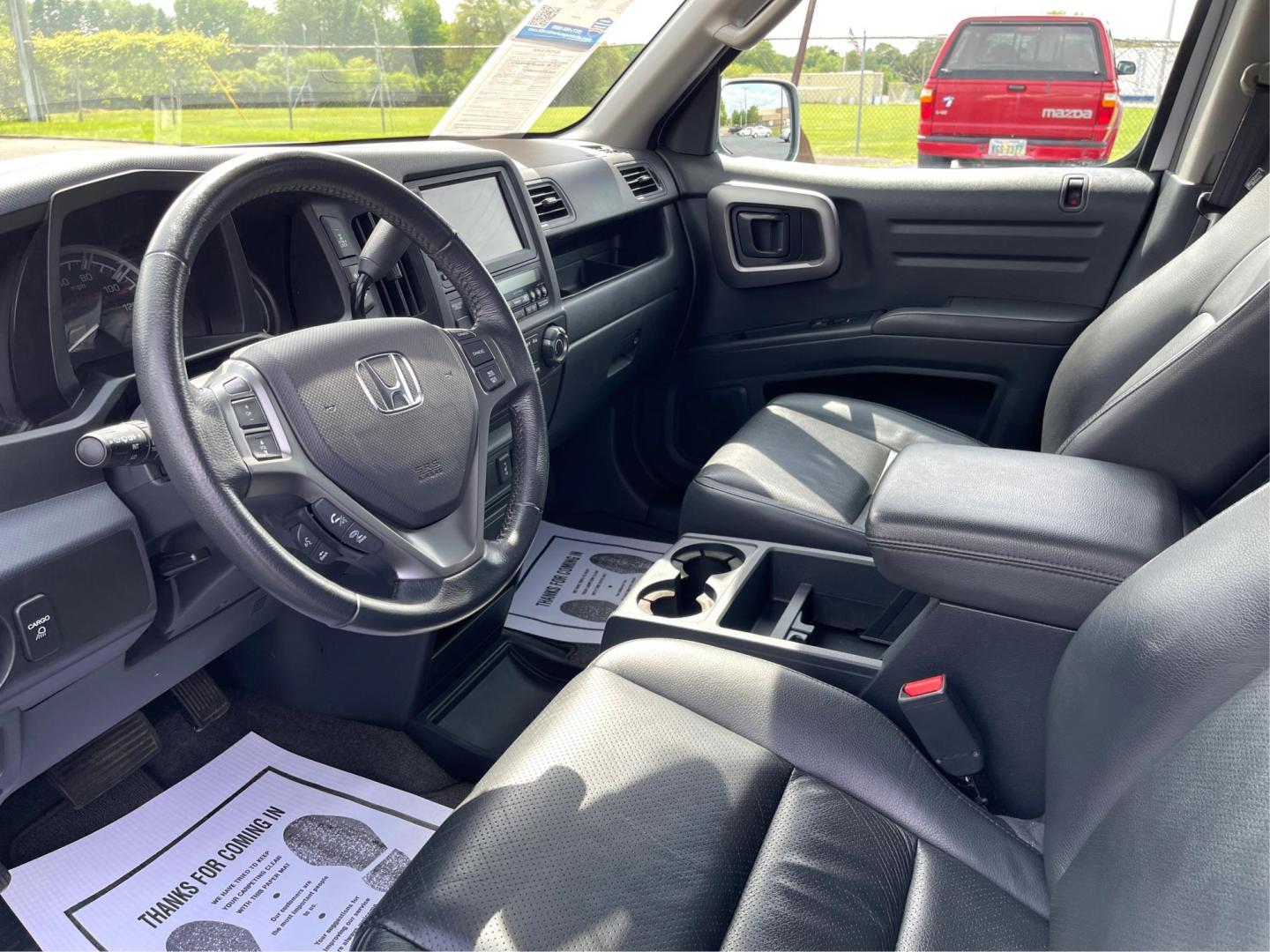 2014 Alabaster Silver Metallic Honda Ridgeline RTL-S (5FPYK1F67EB) with an 3.5L V6 SOHC 24V engine, 5-Speed Automatic transmission, located at 1230 East Main St, Xenia, OH, 45385, (937) 908-9800, 39.688026, -83.910172 - Photo#8