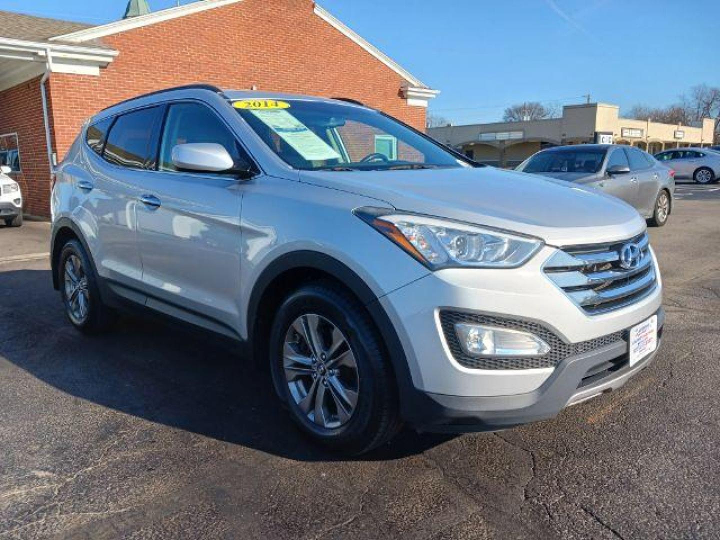 2014 Moonstone Silver Hyundai Santa Fe Sport 2.4 FWD (5XYZU3LB3EG) with an 2.4L L4 DOHC 16V engine, 6-Speed Automatic transmission, located at 1951 S Dayton Lakeview Rd., New Carlisle, OH, 45344, (937) 908-9800, 39.890999, -84.050255 - Photo#0