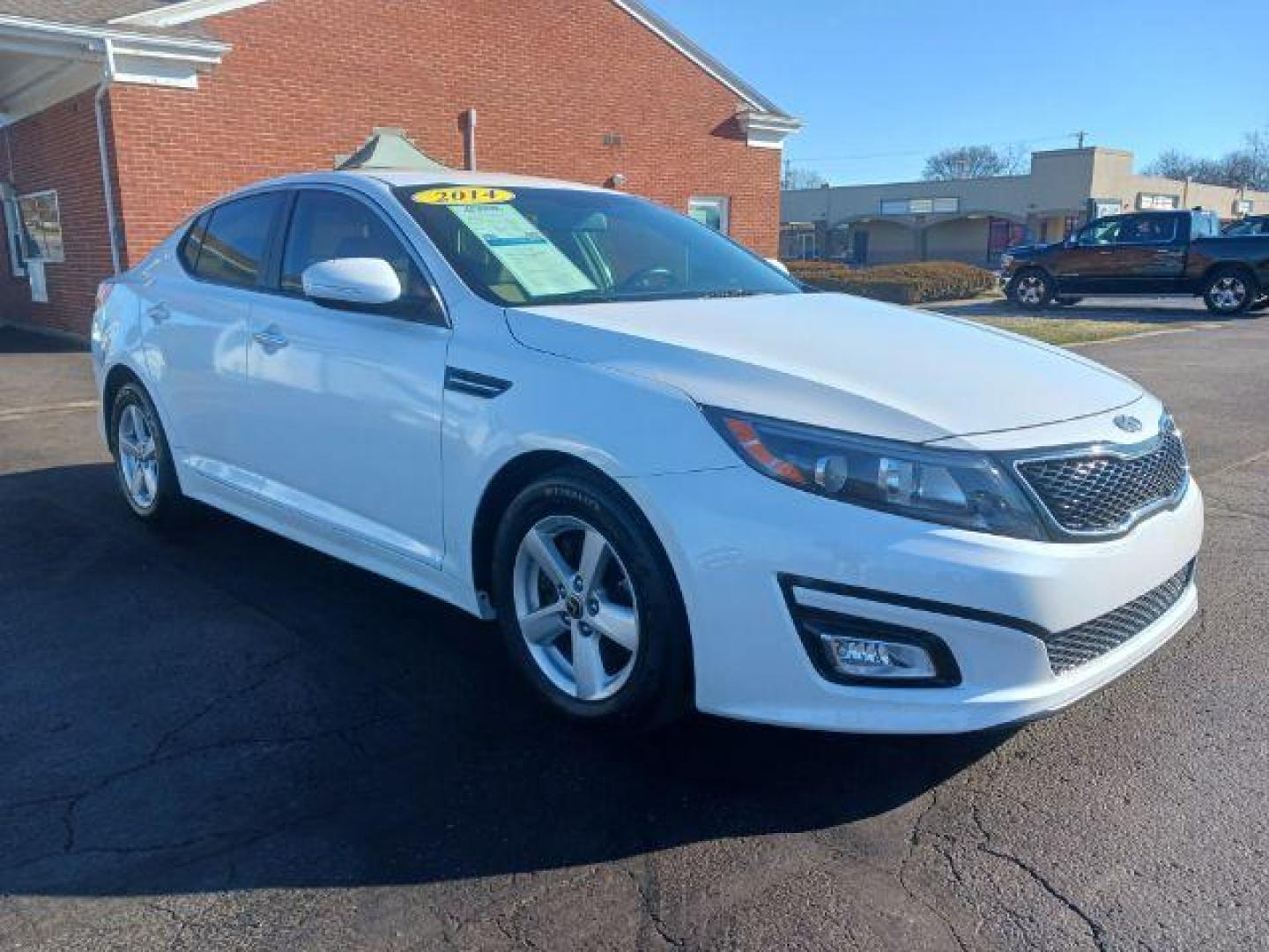 2014 Snow White Pearl Kia Optima LX (5XXGM4A71EG) with an 2.4L L4 DOHC 16V engine, 6-Speed Automatic transmission, located at 1099 N County Rd 25A , Troy, OH, 45373, (937) 908-9800, 40.057079, -84.212883 - Photo#0