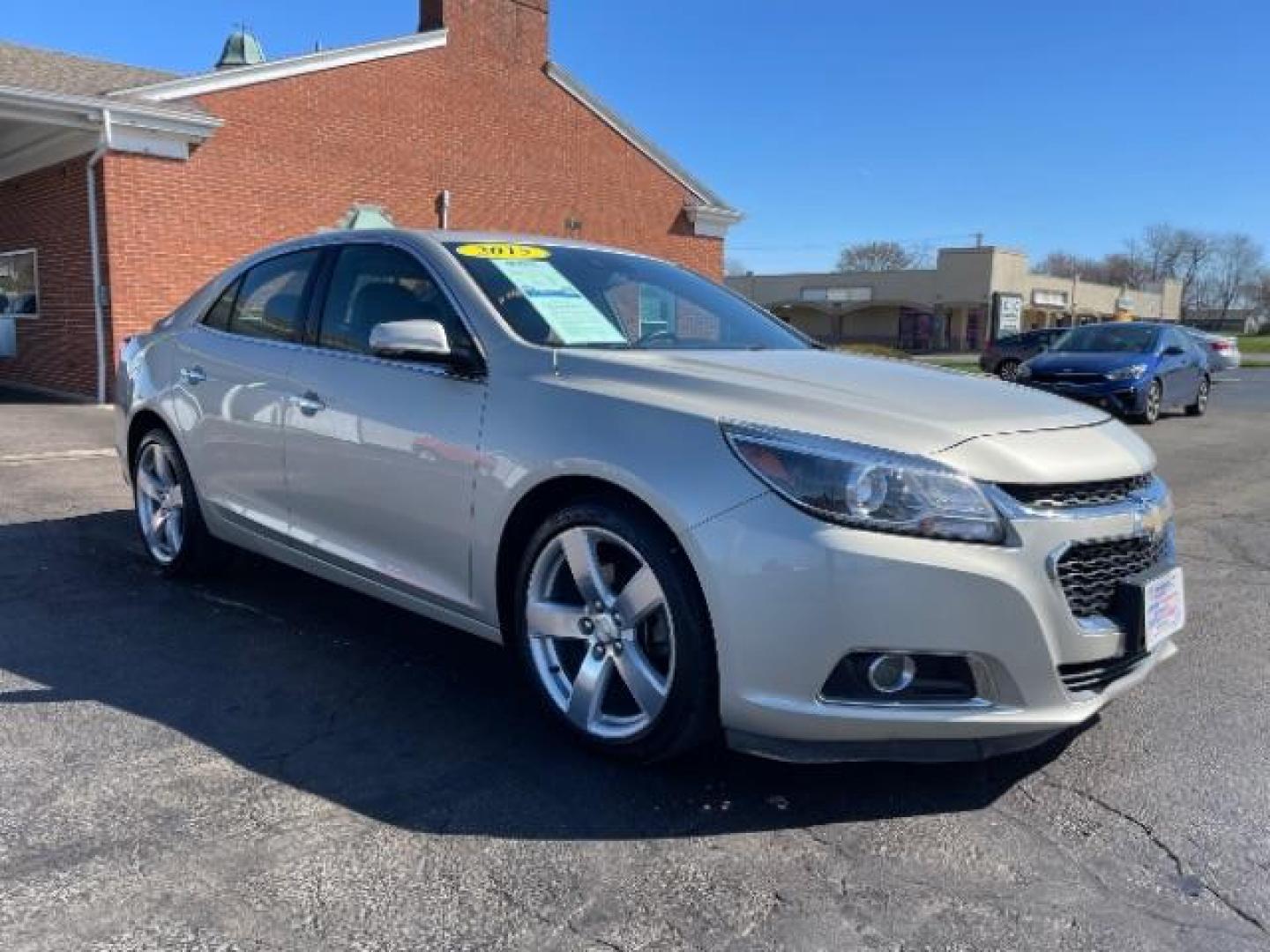 2015 Champagne Silver Metallic Chevrolet Malibu 2LTZ (1G11G5SX9FF) with an 2.0L L4 DOHC 16V engine, 6-Speed Automatic transmission, located at 1951 S Dayton Lakeview Rd., New Carlisle, OH, 45344, (937) 908-9800, 39.890999, -84.050255 - Photo#0