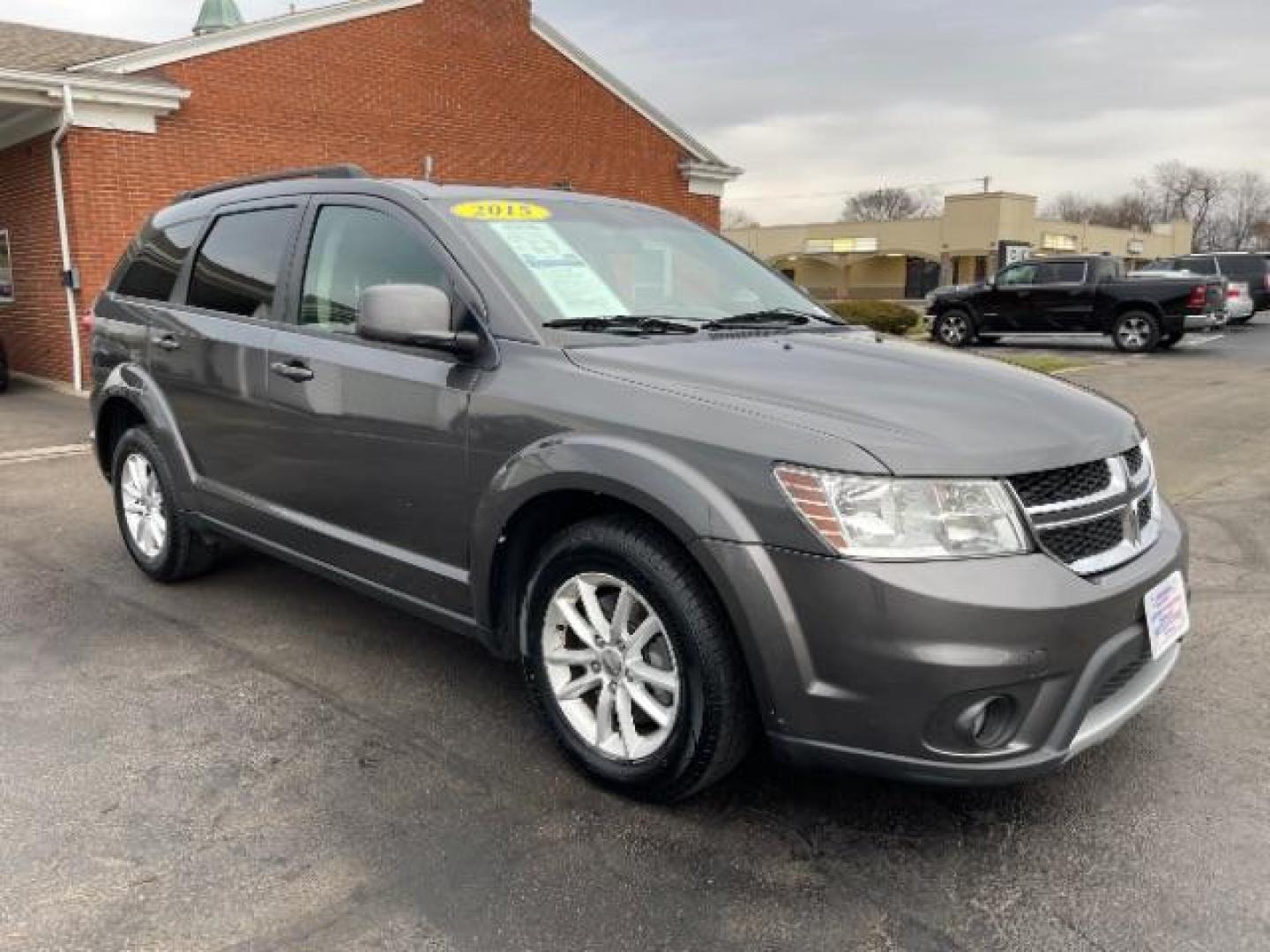 2015 Granite Crystal Met CC Dodge Journey SXT AWD (3C4PDDBG7FT) with an 3.6L V6 DOHC 24V engine, 6-Speed Automatic transmission, located at 1099 N County Rd 25A , Troy, OH, 45373, (937) 908-9800, 40.057079, -84.212883 - Photo#0