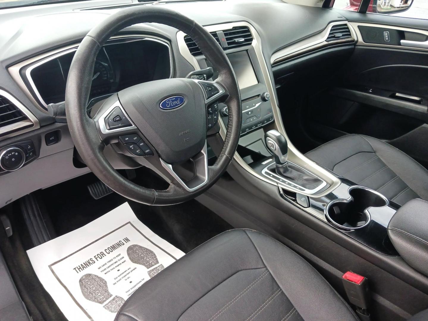 2015 Ruby Red Tinted CC Ford Fusion (3FA6P0HD2FR) with an 1.5L L4 DOHC 16V engine, 6-Speed Automatic transmission, located at 401 Woodman Dr, Riverside, OH, 45431, (937) 908-9800, 39.760899, -84.123421 - Photo#8