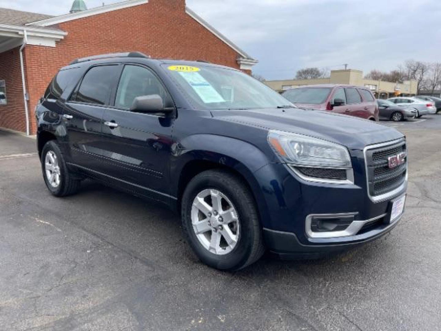 2015 Dark Sapphire Blue Met GMC Acadia SLE-2 FWD (1GKKRPKD5FJ) with an 3.6L V6 DOHC 24V engine, 6-Speed Automatic transmission, located at 1951 S Dayton Lakeview Rd., New Carlisle, OH, 45344, (937) 908-9800, 39.890999, -84.050255 - Photo#0