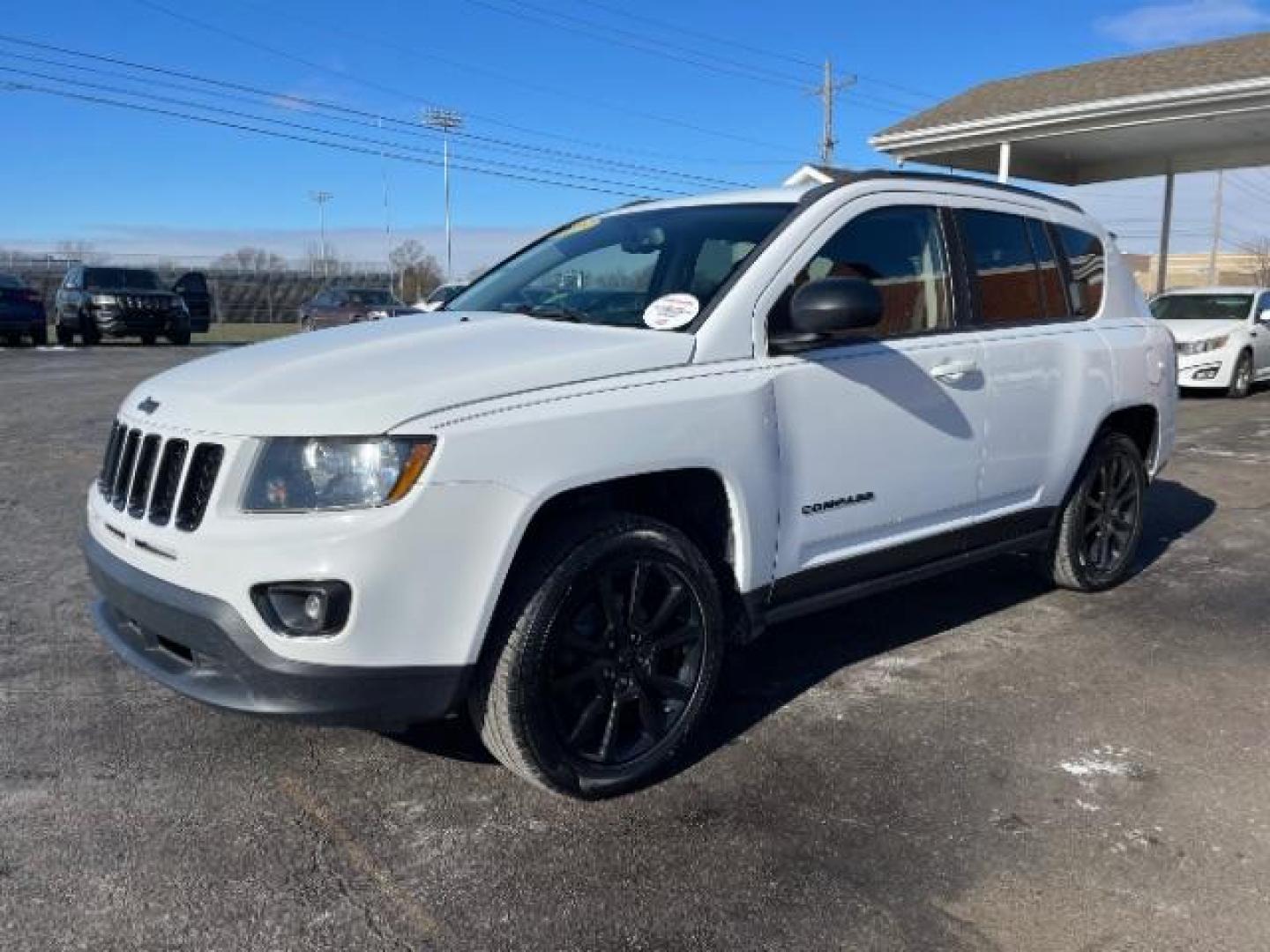 2015 Bright White Clear Coat Jeep Compass Sport 4WD (1C4NJDBB4FD) with an 2.4L L4 DOHC 16V engine, located at 1184 Kauffman Ave, Fairborn, OH, 45324, (937) 908-9800, 39.807072, -84.030914 - Photo#1