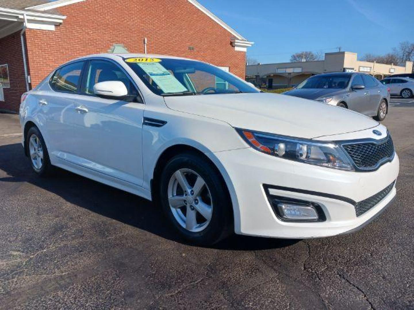 2015 Snow White Pearl Kia Optima LX (KNAGM4A71F5) with an 2.4L L4 DOHC 16V engine, 6-Speed Automatic transmission, located at 4508 South Dixie Dr, Moraine, OH, 45439, (937) 908-9800, 39.689976, -84.218452 - Photo#0