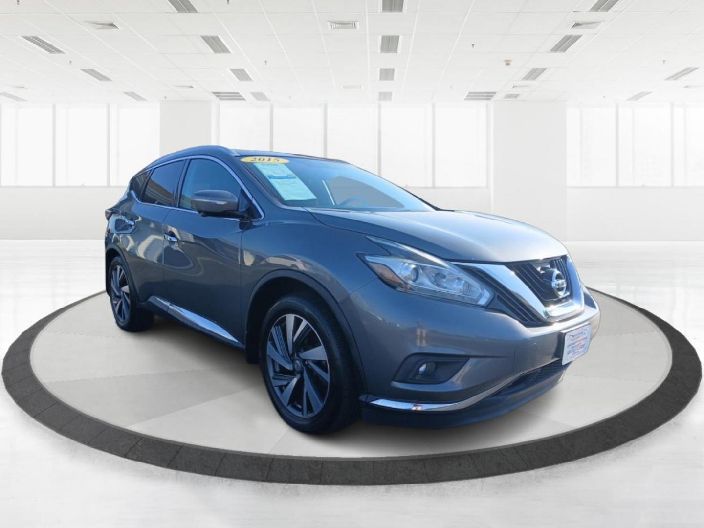 2015 Gun Metallic Nissan Murano Platinum AWD (5N1AZ2MH7FN) with an 3.5L V6 DOHC 24V engine, Continuously Variable Transmission transmission, located at 401 Woodman Dr, Riverside, OH, 45431, (937) 908-9800, 39.760899, -84.123421 - Photo#0