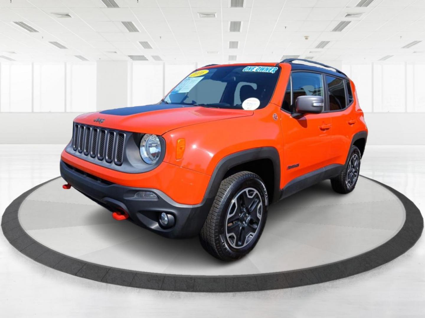 2016 Omaha Orange Jeep Renegade Trailhawk (ZACCJBCTXGP) with an 2.4L L4 DOHC 16V engine, 9A transmission, located at 1230 East Main St, Xenia, OH, 45385, (937) 908-9800, 39.688026, -83.910172 - Photo#4