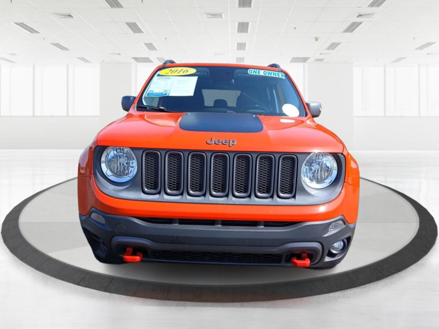 2016 Omaha Orange Jeep Renegade Trailhawk (ZACCJBCTXGP) with an 2.4L L4 DOHC 16V engine, 9A transmission, located at 1230 East Main St, Xenia, OH, 45385, (937) 908-9800, 39.688026, -83.910172 - Photo#6