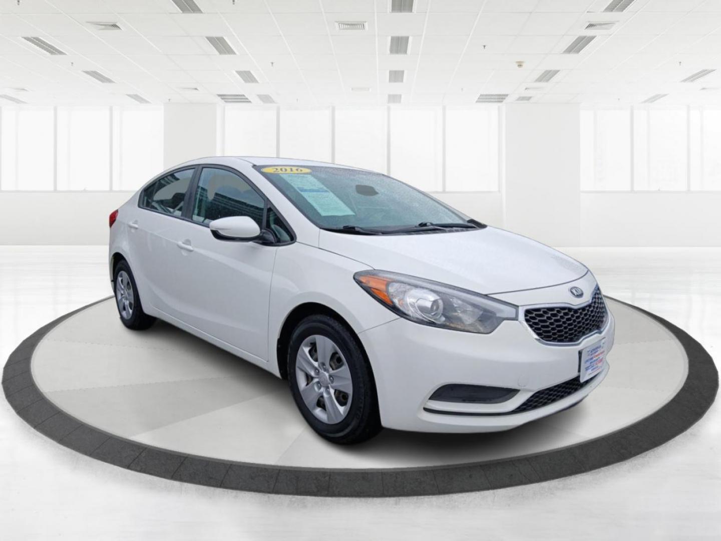 2016 Snow White Pearl Kia Forte LX w/Popular Package (KNAFK4A60G5) with an 1.8L L4 DOHC 16V engine, located at 880 E. National Road, Vandalia, OH, 45377, (937) 908-9800, 39.891918, -84.183594 - Photo#0