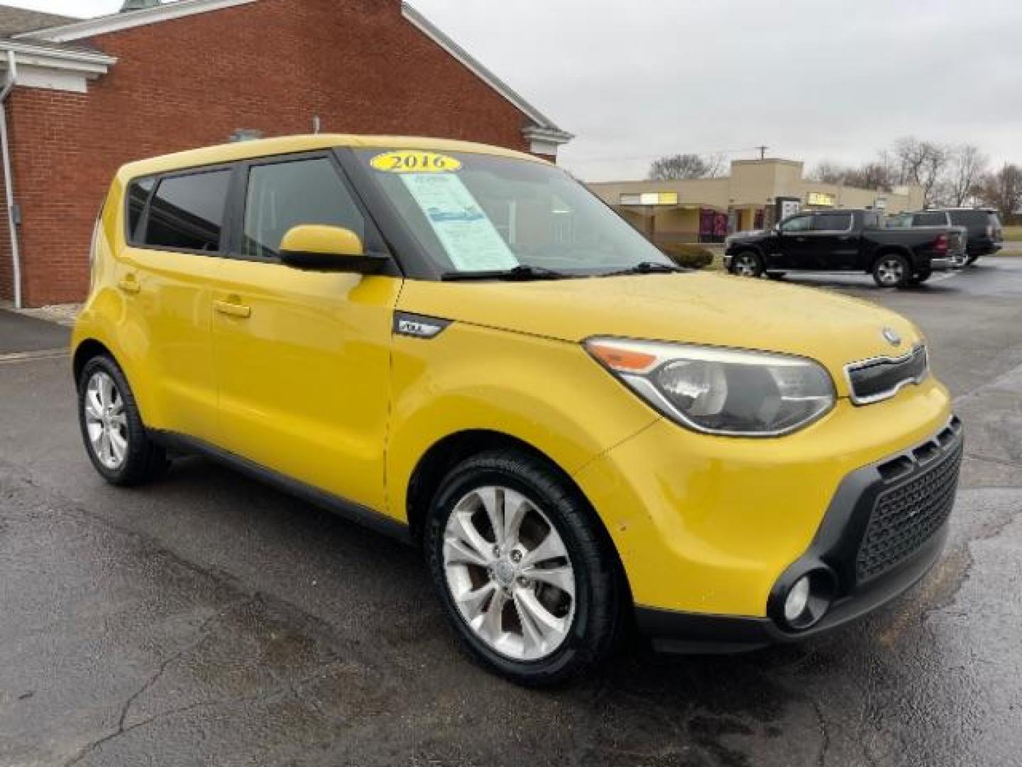 2016 Solar Yellow Kia Soul + (KNDJP3A51G7) with an 2.0L L4 DOHC 16V engine, 6-Speed Automatic transmission, located at 1099 N County Rd 25A , Troy, OH, 45373, (937) 908-9800, 40.057079, -84.212883 - Photo#0