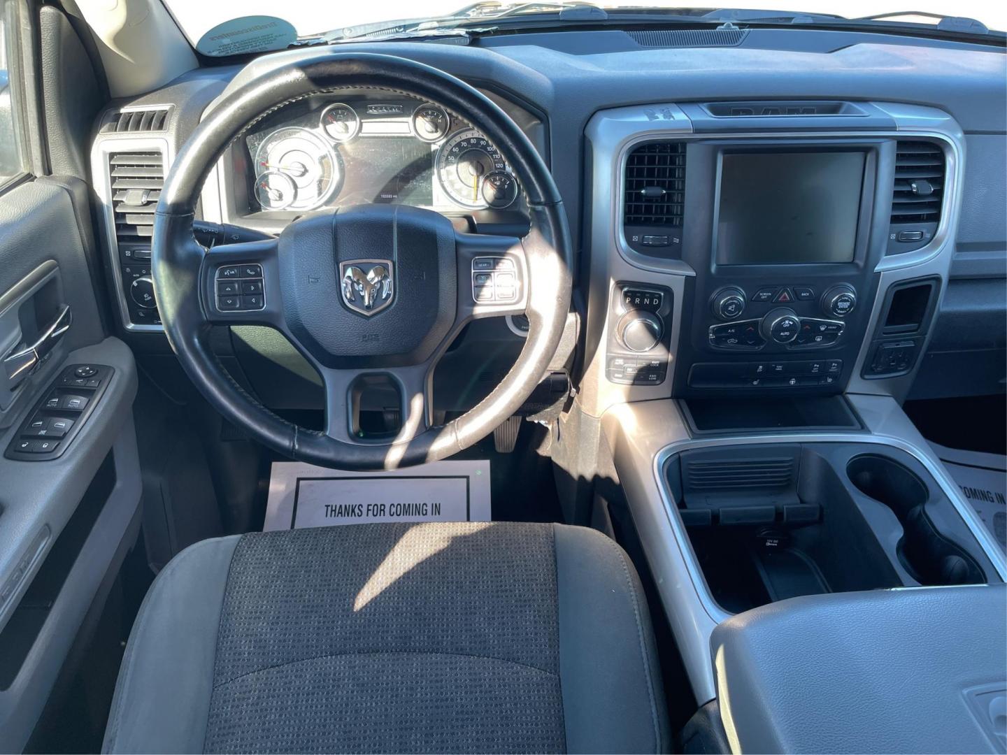 2016 Black Clear Coat RAM 1500 SLT Crew Cab SWB 4WD (3C6RR7LT9GG) with an 5.7L V8 OHV 16V engine, 6A transmission, located at 8750 N County Rd 25A, Piqua, OH, 45356, (937) 908-9800, 40.164391, -84.232513 - Photo#16