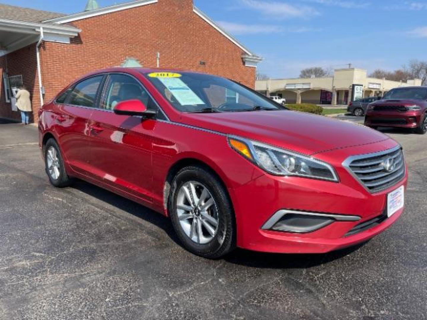 2017 Scarlet Red Hyundai Sonata SE (5NPE24AF9HH) with an 2.4L L4 DOHC 16V engine, 7-Speed Automatic transmission, located at 401 Woodman Dr, Riverside, OH, 45431, (937) 908-9800, 39.760899, -84.123421 - Photo#0