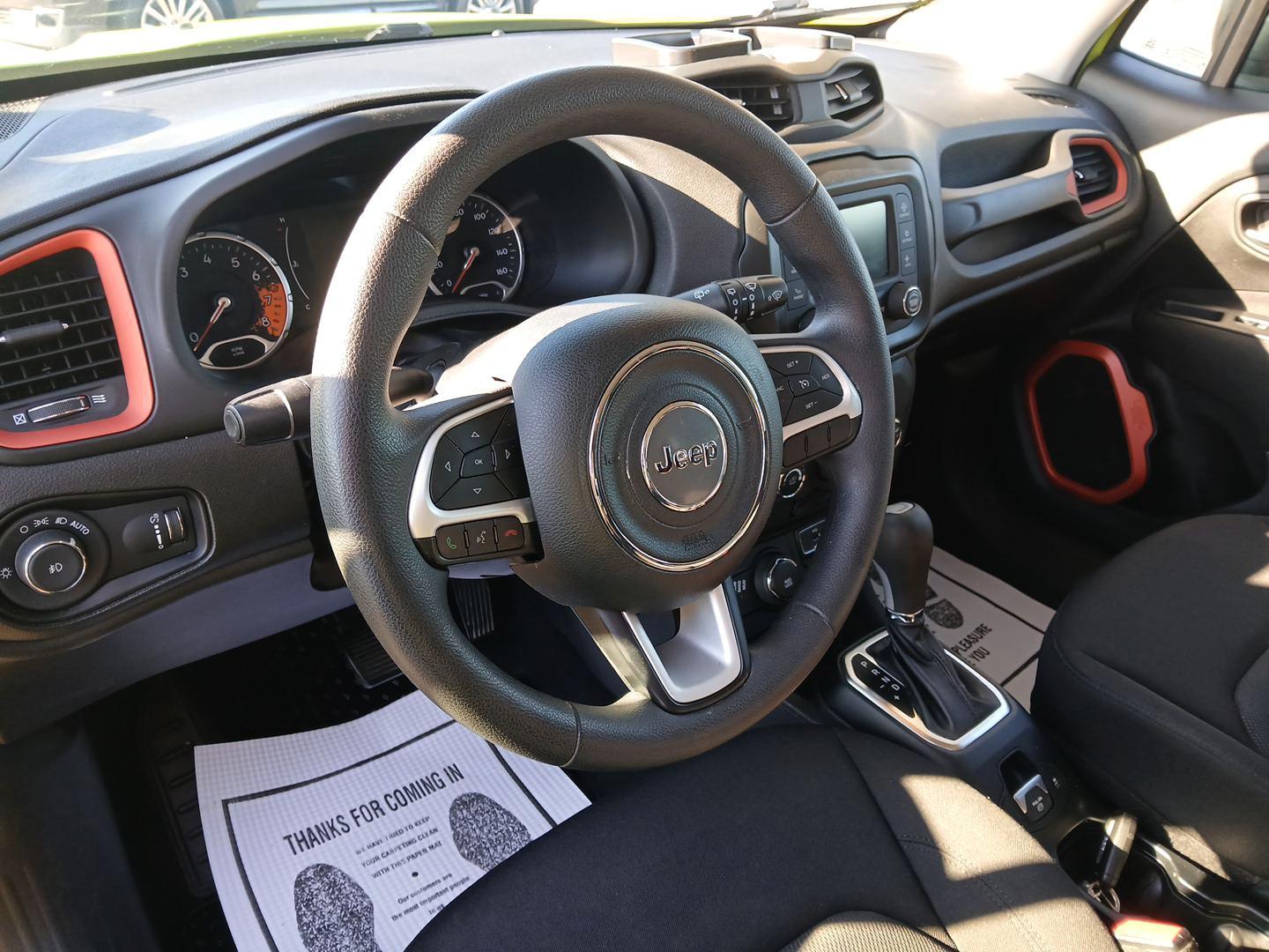 2018 Hypergreen Clear Coat Jeep Renegade Sport 4WD (ZACCJBAB7JP) with an 2.4L L4 DOHC 16V engine, 6M transmission, located at 1099 N County Rd 25A , Troy, OH, 45373, (937) 908-9800, 40.057079, -84.212883 - Photo#7